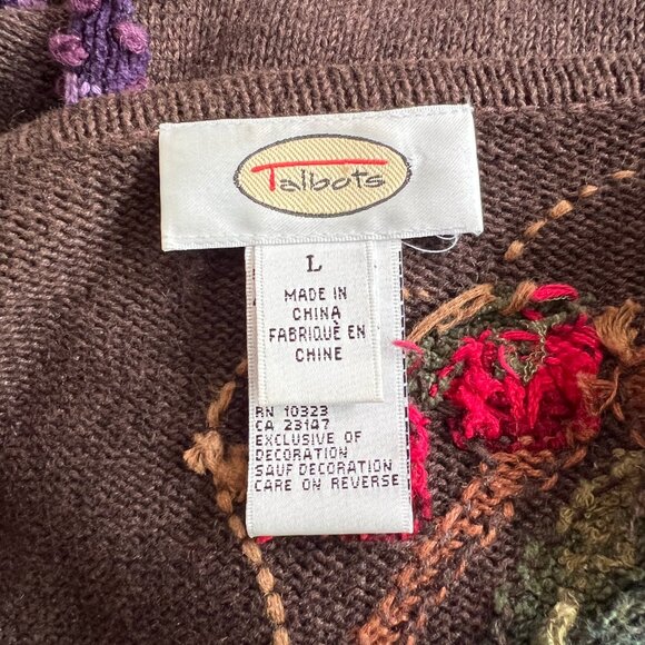 Vintage Novelty Knit Fruit Cardigan Sweater Silk Cotton Whimsical Cottagecore - Picture 7 of 14